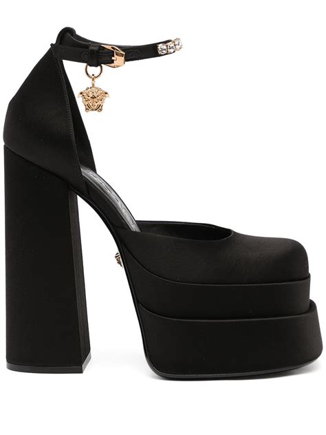 versace double platform pumps medusa.